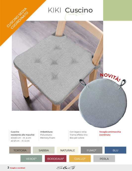Cuscino da sedia antimacchia imbottitura Memory foam Sghome