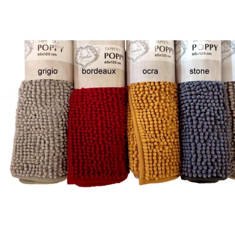 TAPPETO BAGNO POPPY SOPHIE
Riferimento 65 391
Vari colori e misure, tappeto bagno con bella lavorazione effetto erba, morbidissimo con fondo antiscivolo, ottimo rapporto qualità prezzo da Sophie