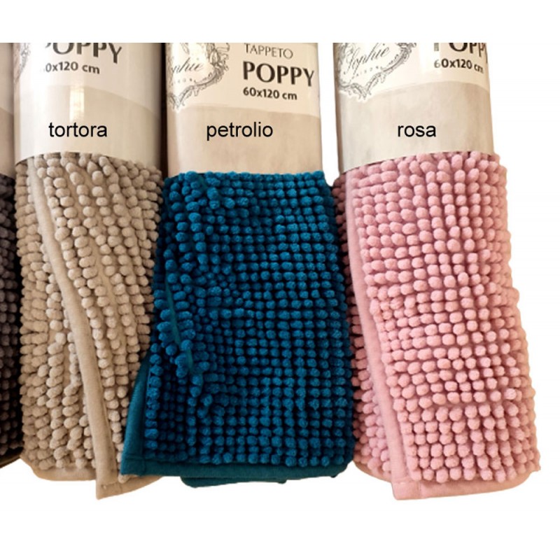 TAPPETO BAGNO POPPY SOPHIE
Riferimento 65 391
Vari colori e misure, tappeto bagno con bella lavorazione effetto erba, morbidissimo con fondo antiscivolo, ottimo rapporto qualità prezzo da Sophie