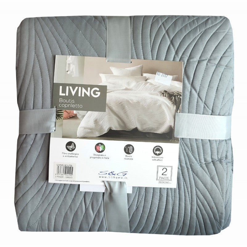 Copriletto Living Ricamato Sg Home matrimoniale