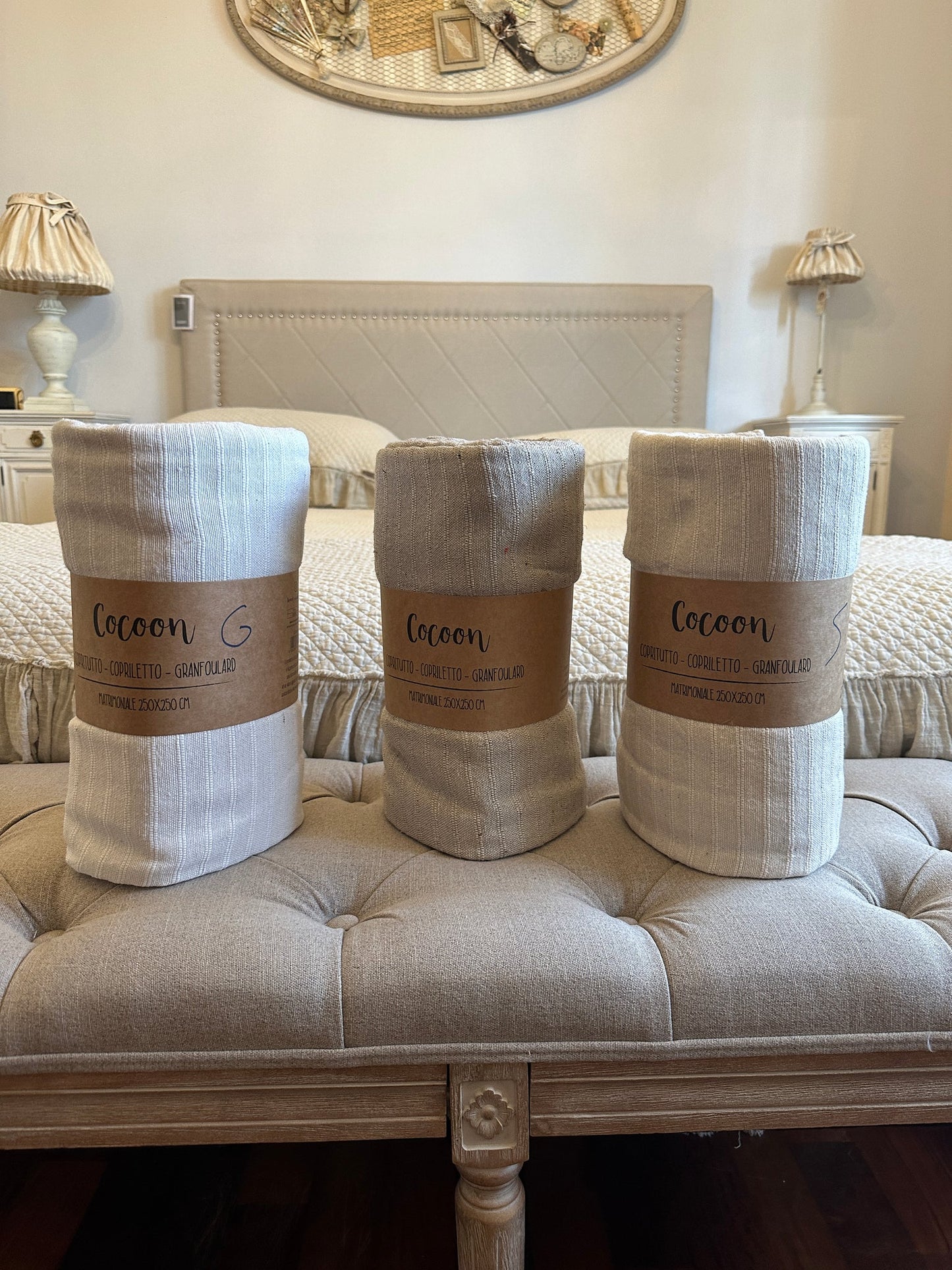 Coverlets, bedspreads, wedding and single scarves