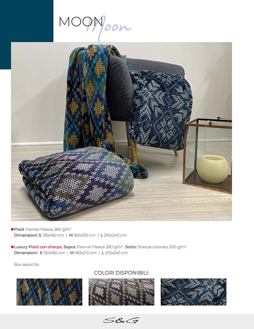 Plaid Moon in Flannel con sherpa Super Soft