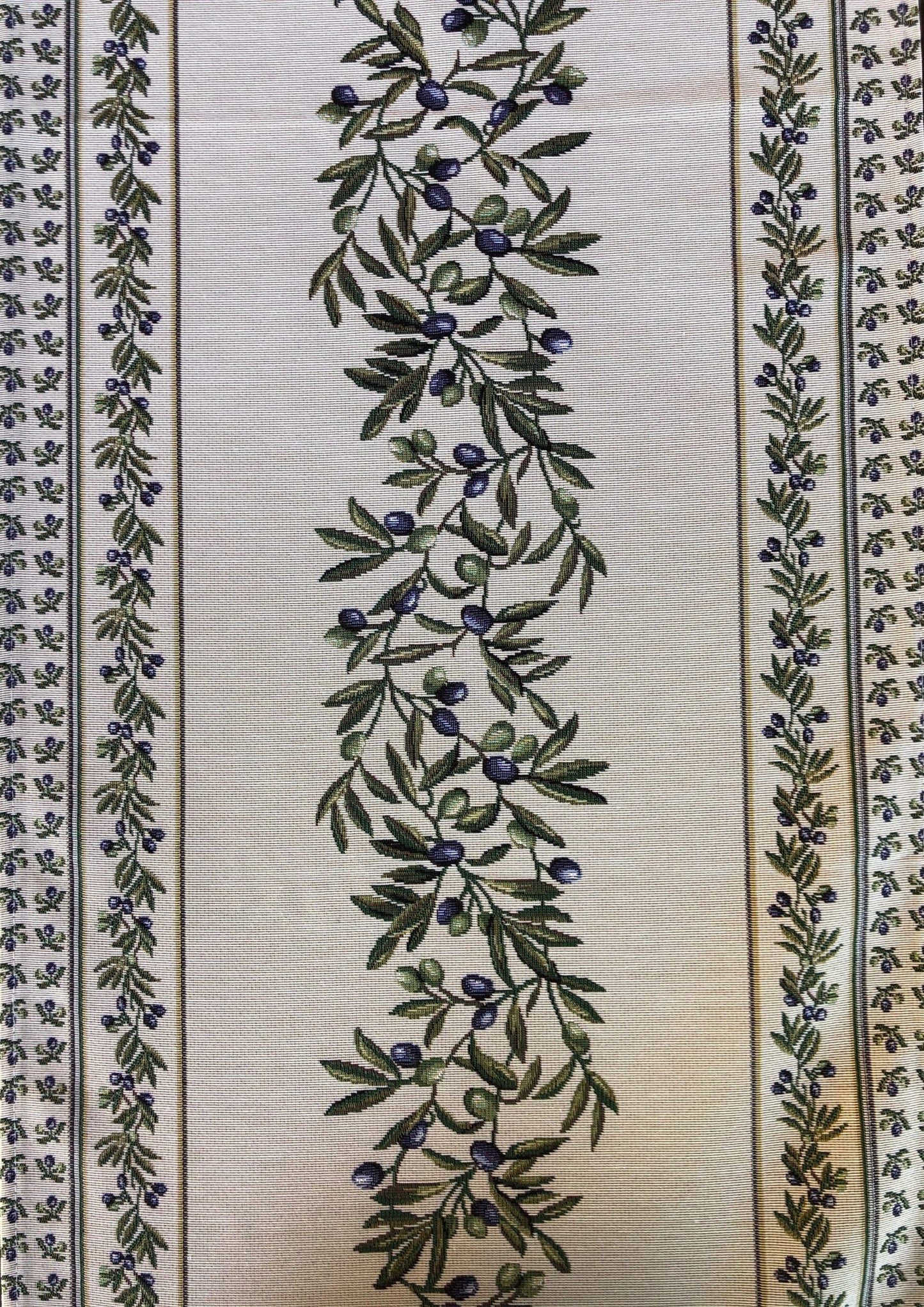 Runner in gobelin con olive produzione italiana 135x45