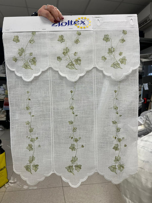Tendina tirolese h 60 e h 210 con edera produzione italiana e mantovanina in coordinato
