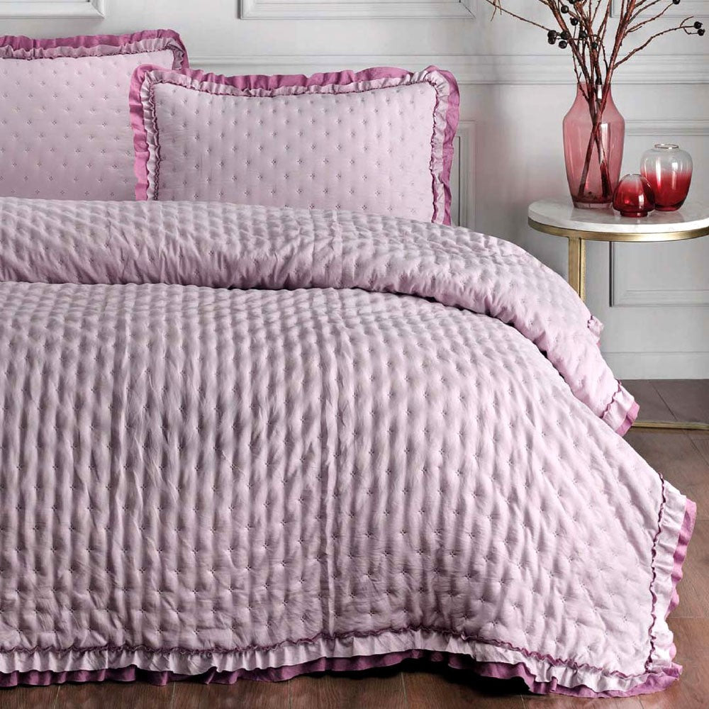 Trapuntina Lyon double face sghome con doppio frill