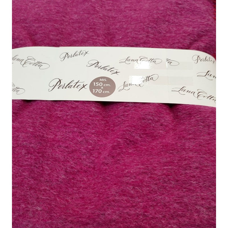 Plaid Lana sconto del 20% tinta unita Perlatex artigianato italiano 150x170