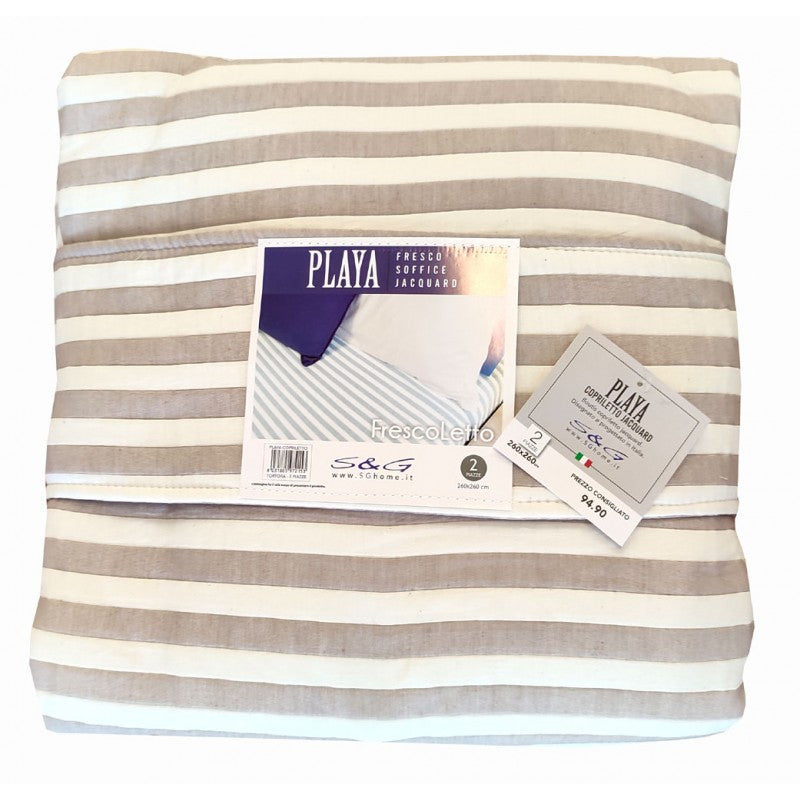 Quilt Copriletto Matrimoniale Jaquard Double Face Playa Sghome