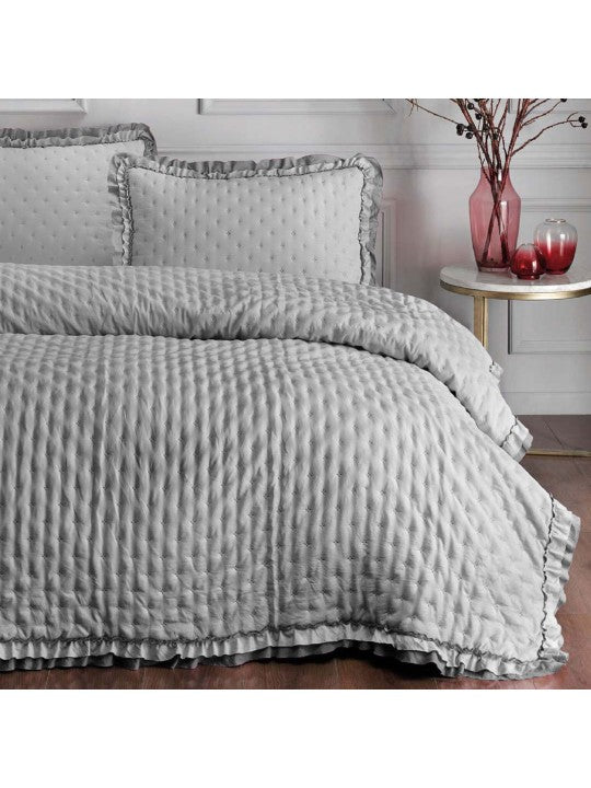Trapuntina Lyon double face sghome con doppio frill