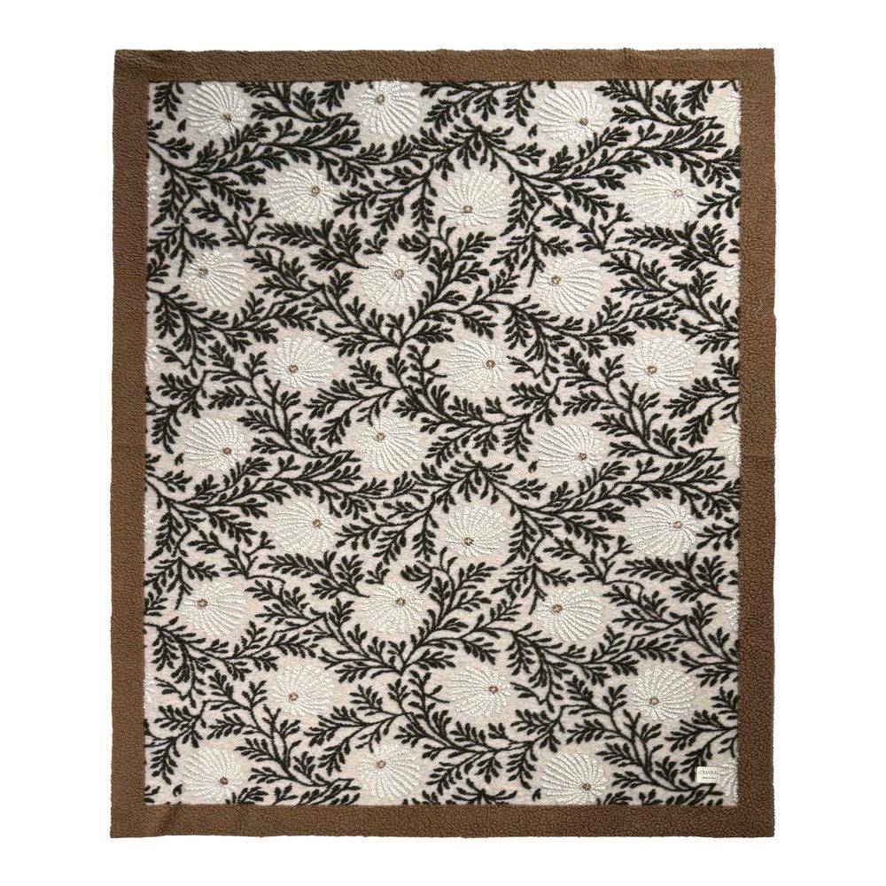 Plaid Alma in Lana Cotta 150x200 produzione artigianale Toscana lavorazione in rilievo di Cleore