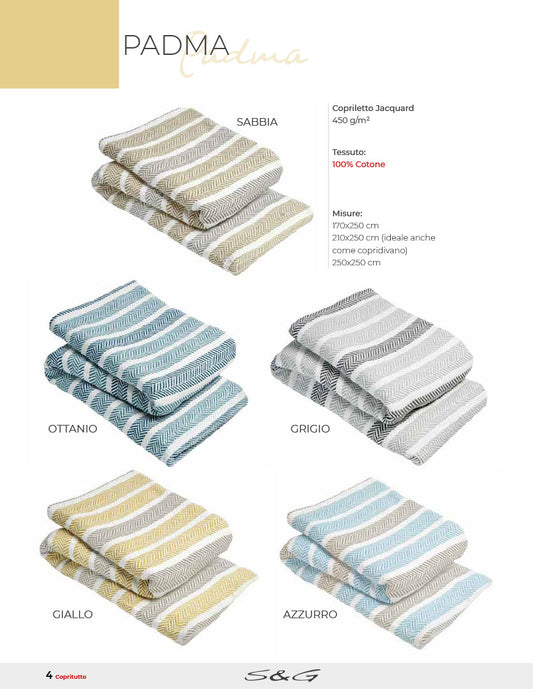 Copriletto , copri-tutto Jacquard Padma matrimoniale 250x250 Sghome