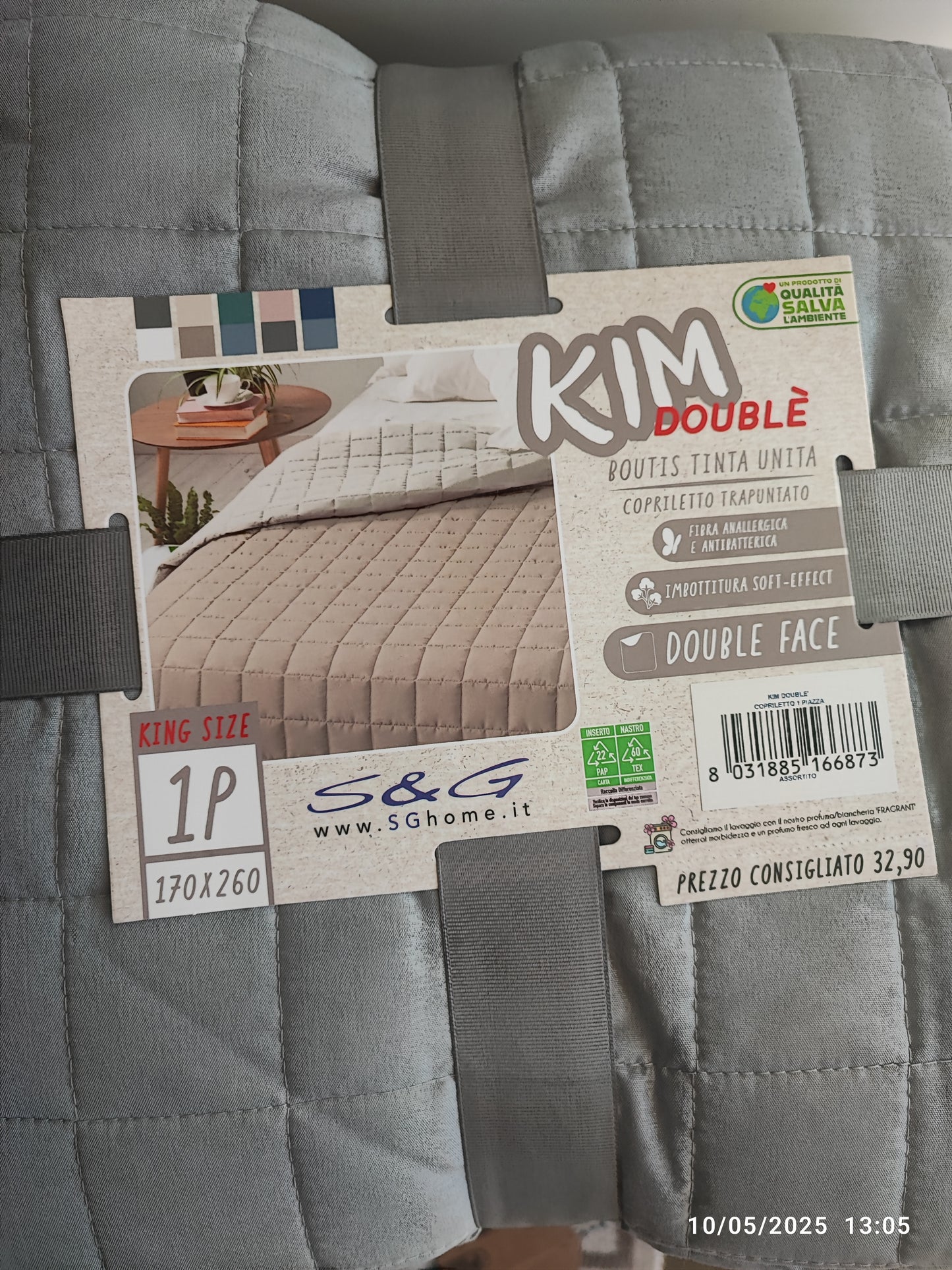 Kim double' singole e   matrimoniale boutis double-face SgHome