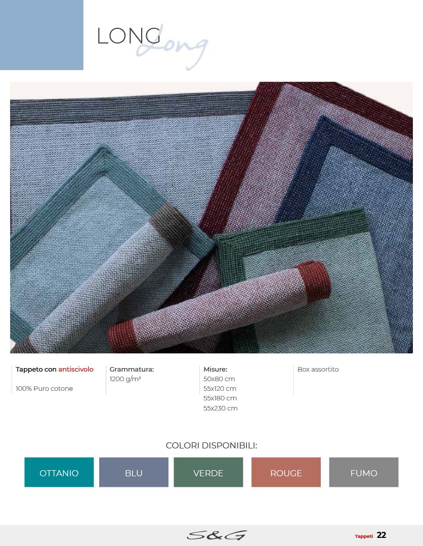 Tappeto Long antiscivolo bordato SGHOME