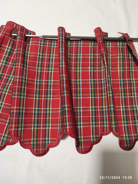 Mantovana tendina arredo scozzese Alta 30 con lurex per coprire cassonetto  disegnata e prodotta in Italia