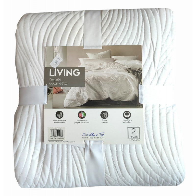 Copriletto Living Ricamato Sg Home matrimoniale