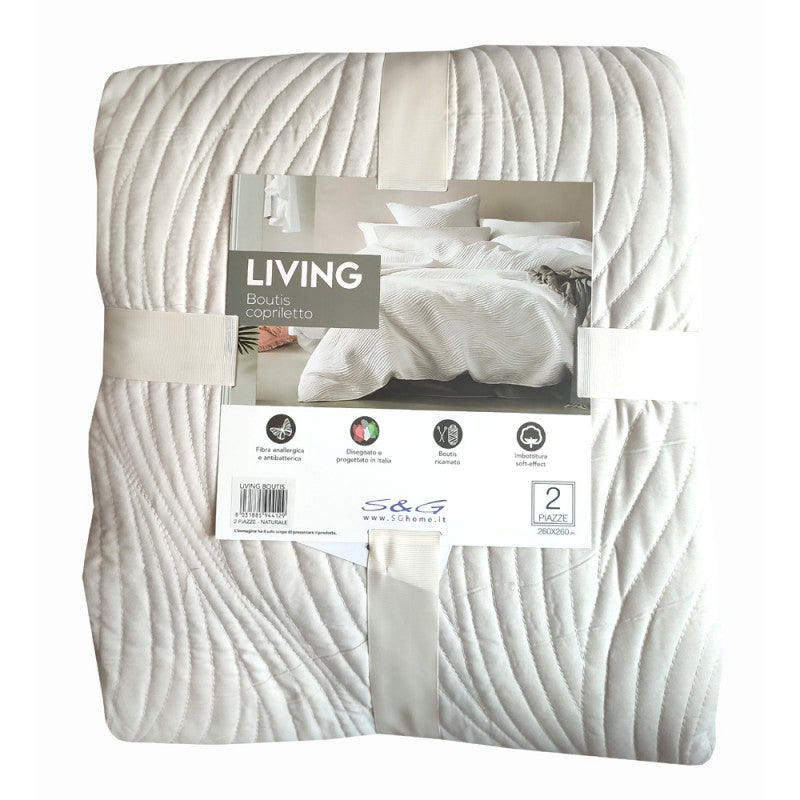 Copriletto Living Ricamato Sg Home matrimoniale