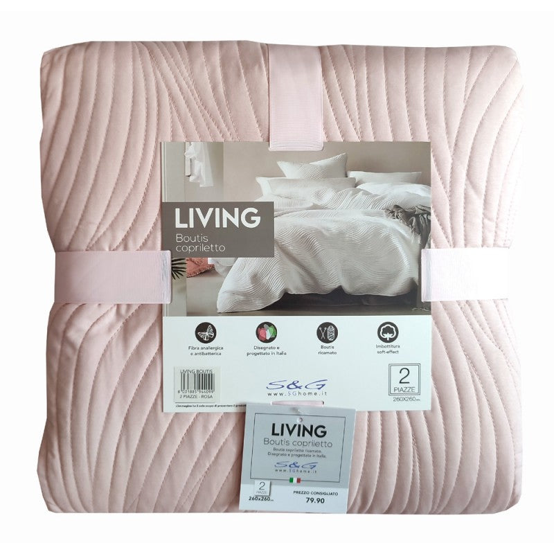Copriletto Living Ricamato Sg Home matrimoniale