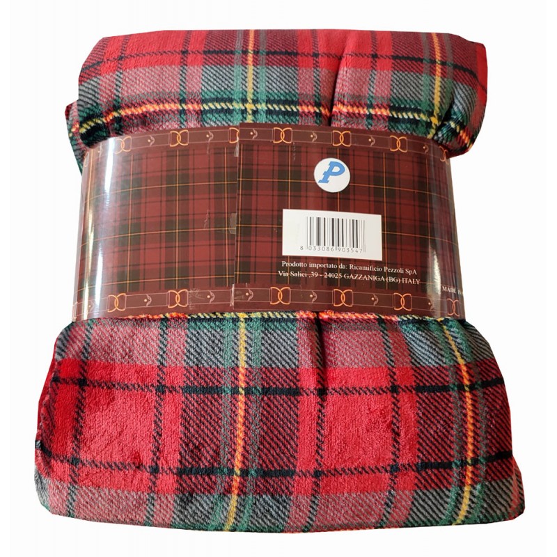 Plaid Pile Stampato Agnellato London Pezzoli Doppio Strato