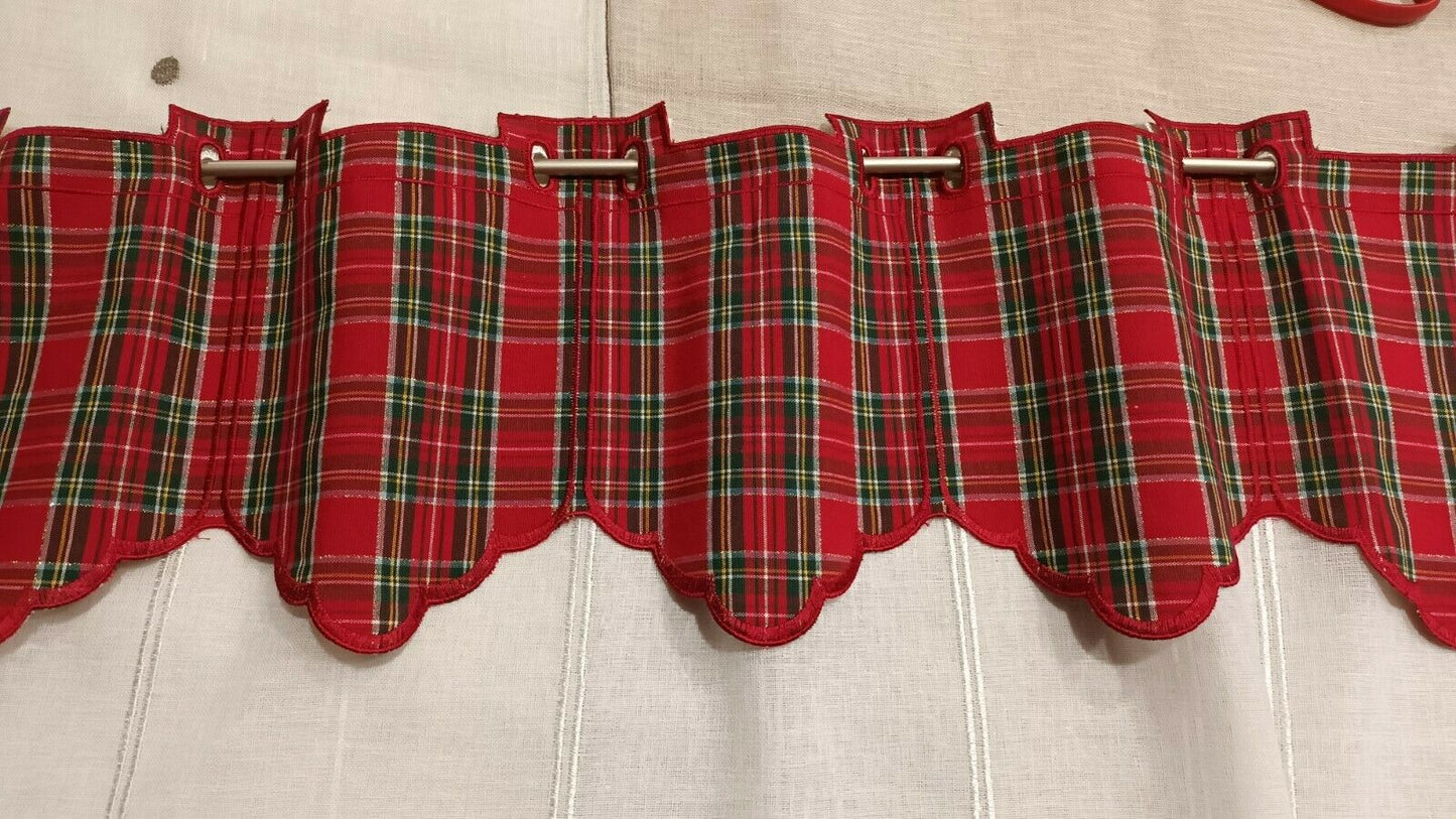Mantovana Tendina Arredo Scozzese con lurex a Vetro H23