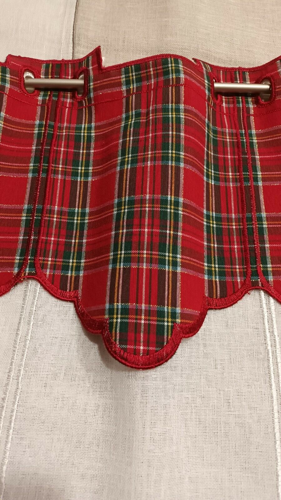 Mantovana Tendina Arredo Scozzese con lurex a Vetro H23