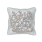 Fodera con Corallo ricamato un rilievo  cuscino 45x45