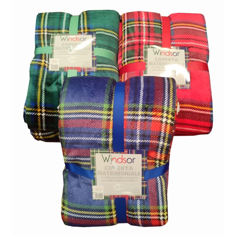 Plaid Pile Agnellato sconto 30% Stampati Windsor Della Diadema Doppio Strato