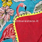 Kikoy Copacabana Towel Pink Flamingos with Pon Pon 90x170cm Beach Towel Pareo