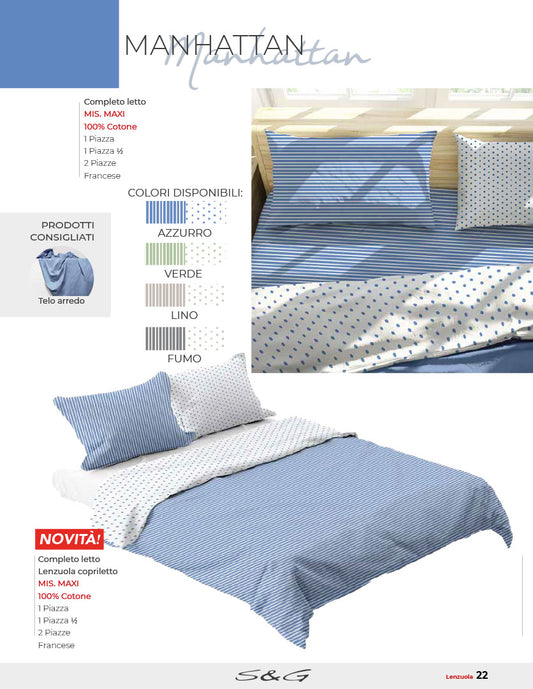 Completo letto sconto del 30% lenzuola copriletto