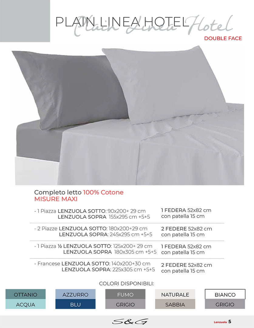 Plain linea hotel  completo letto Double Face SG Home  Disponibile dal 20/04