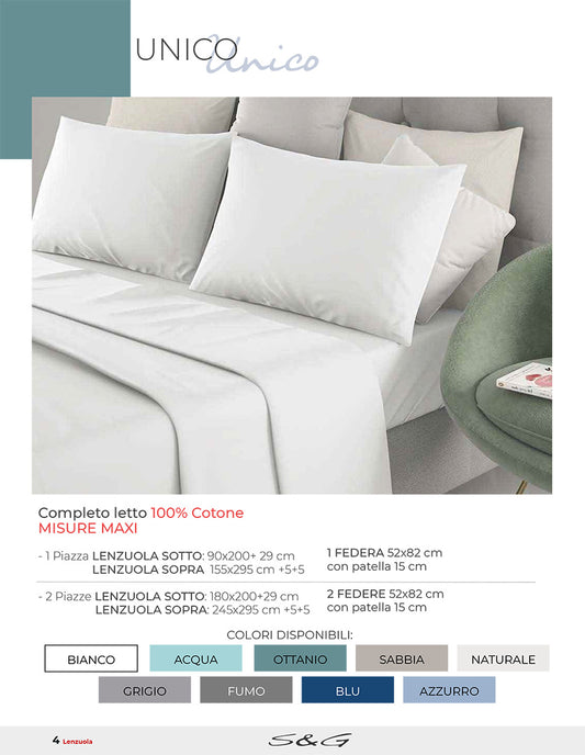 Completo Letto Unico 100%cotone SG Home