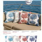 Fodere Coral small sia  con cuscino interno 45x45 che senza   ricamo punto in spugna e piping 100% cotone