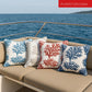 Fodere Coral small sia  con cuscino interno 45x45 che senza   ricamo punto in spugna e piping 100% cotone