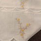 Curtain made with yellow flower sprigs, 60 cm wide