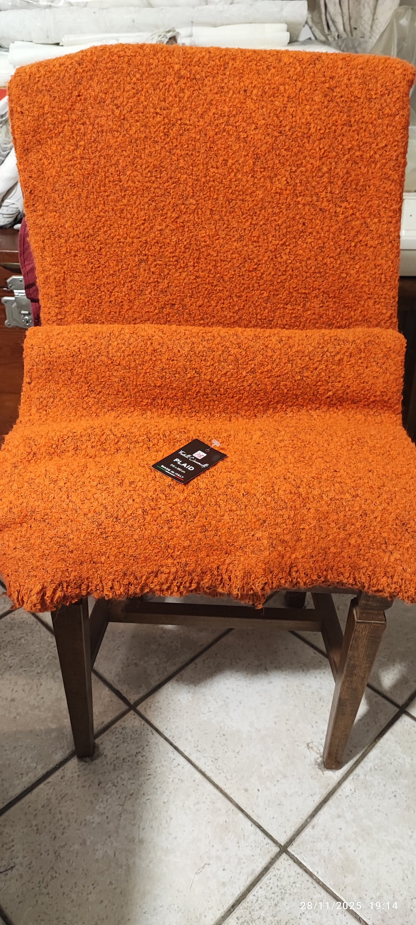 Plaid matrimoniale produzione artigianale italiana F.lli Ciaramelli