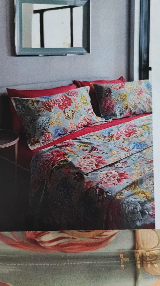 Completo letto copriletto matrimoniale  della Creole produzione artigianale Toscana