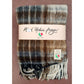 Plaid Mohair Fringed Scottish Perlatex Made Italy