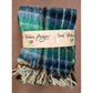 Plaid Mohair Fringed Scottish Perlatex Made Italy