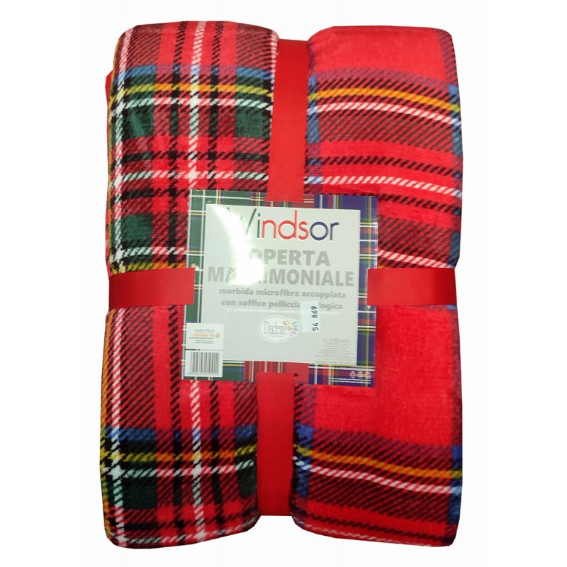 Plaid Pile Agnellato sconto 30% Stampati Windsor Della Diadema Doppio Strato