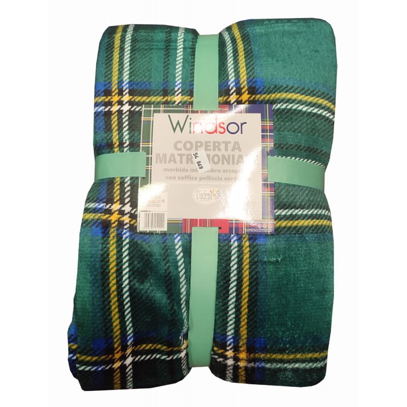 Plaid Pile Agnellato sconto 30% Stampati Windsor Della Diadema Doppio Strato