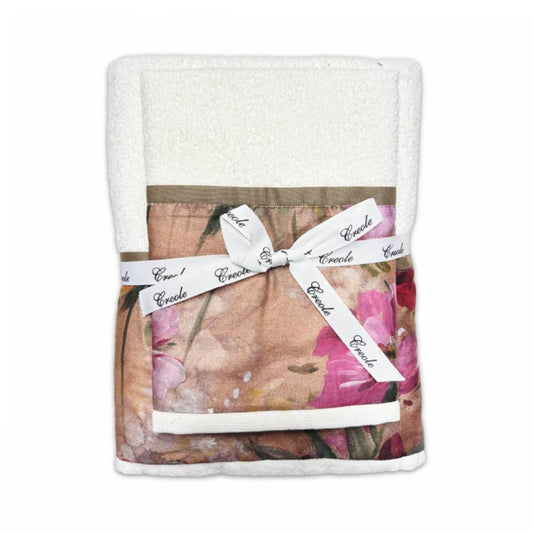 Coppia asciugamani CREOLE Raya Panna produzione artigianale Todcana