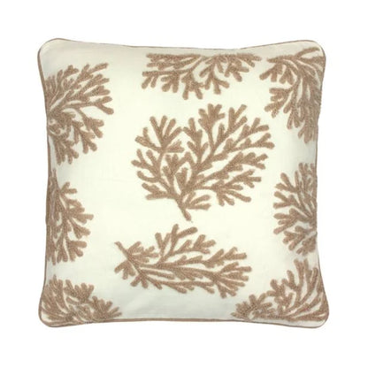 Fodere Coral small sia  con cuscino interno 45x45 che senza   ricamo punto in spugna e piping 100% cotone