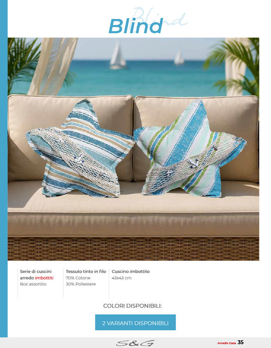 Cuscino stella mare Blind sagomato, imbottito Sghome