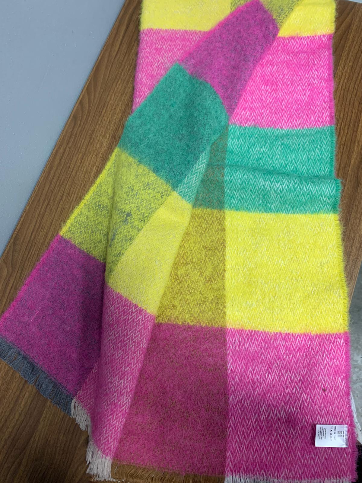 Plaid Sofia Toscano  home luxury design 180x140 Lana e Mohair