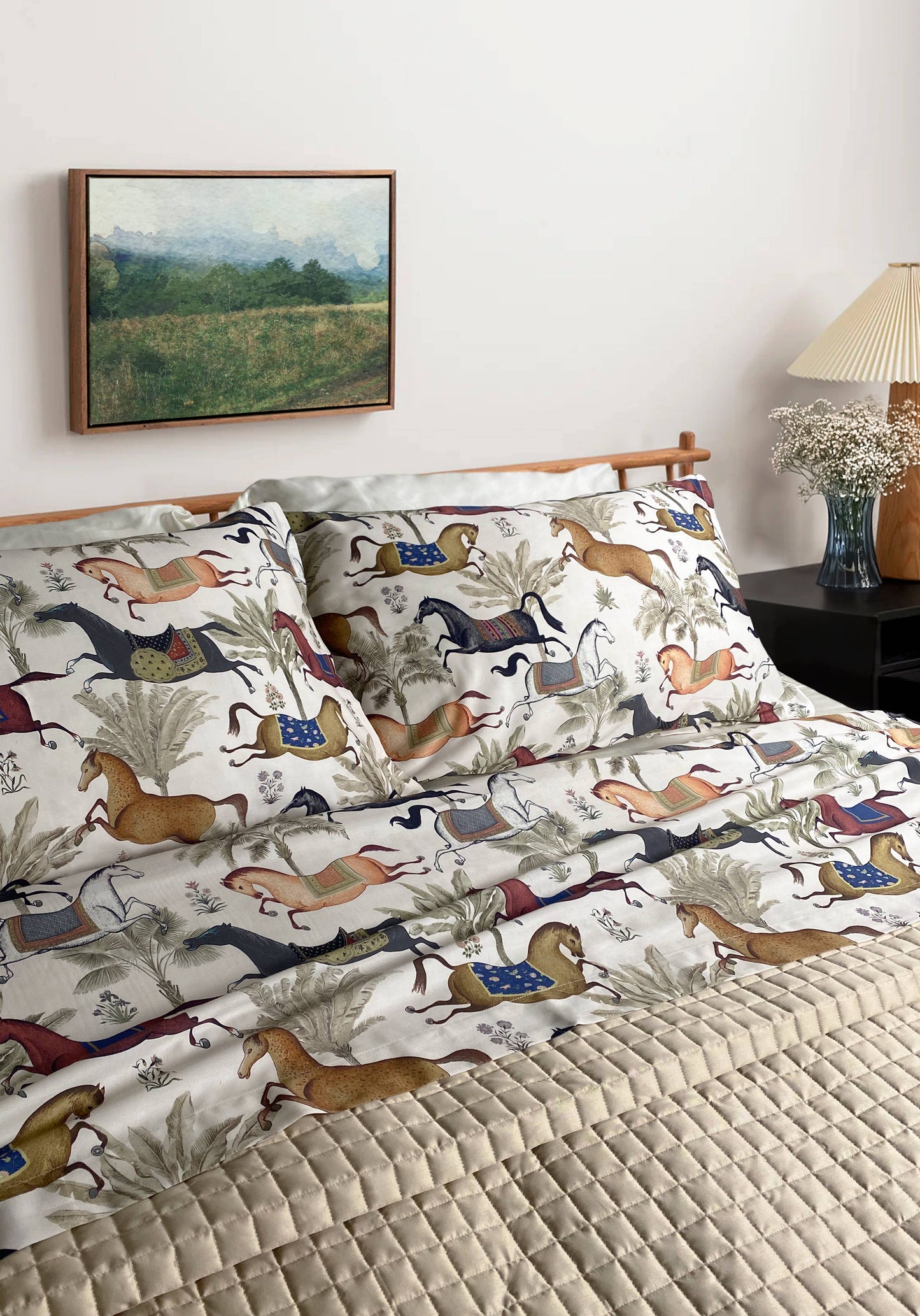 Completo Lenzuola CREOLE Max Matrimoniale 100% raso di cotone produzione artigianato Toscano