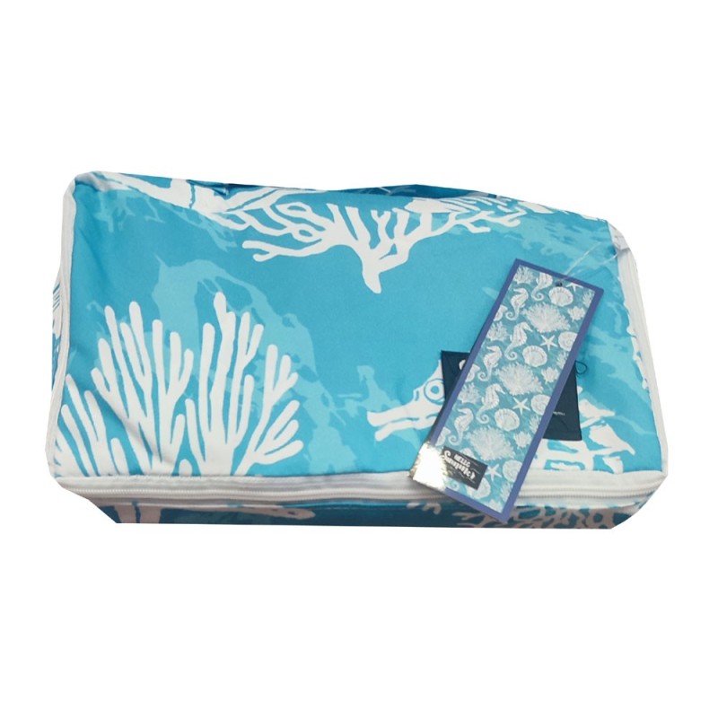 TELO MARE LETTINO CON TASCHE E CUSCINO GONFIABILE 70X185CM HELLO SUMMER VARI DISEGNI HOME SWEET HOME