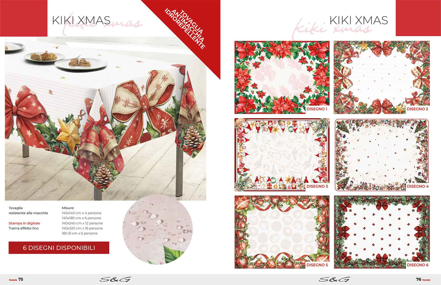 Tovaglie Christmas antimacchia idrorepellenti vari disegni