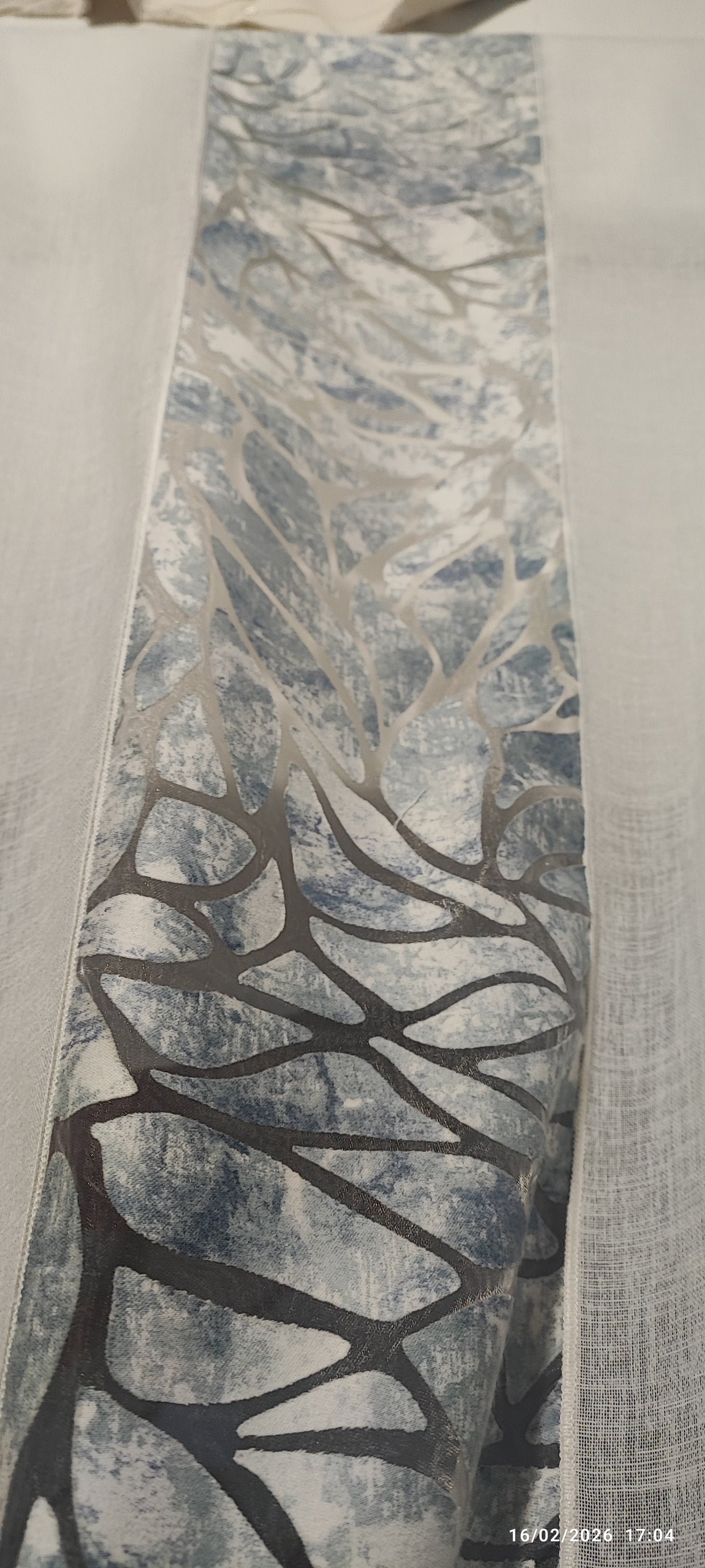 Tendina devoree disegno in rilievo  salalah larga 60 cm produzione italiana e cucita anche su misura