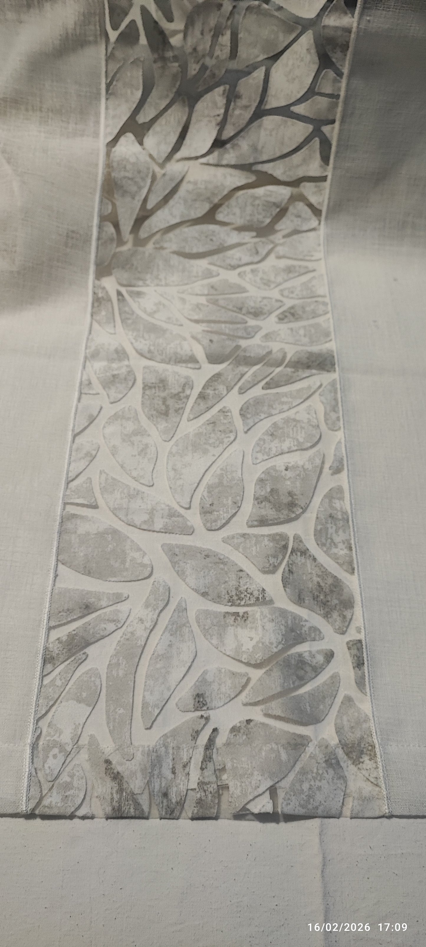 Tendina devoree disegno in rilievo  salalah larga 60 cm produzione italiana e cucita anche su misura