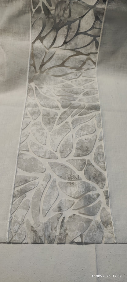 Tendina devoree disegno in rilievo  salalah larga 60 cm produzione italiana e cucita anche su misura