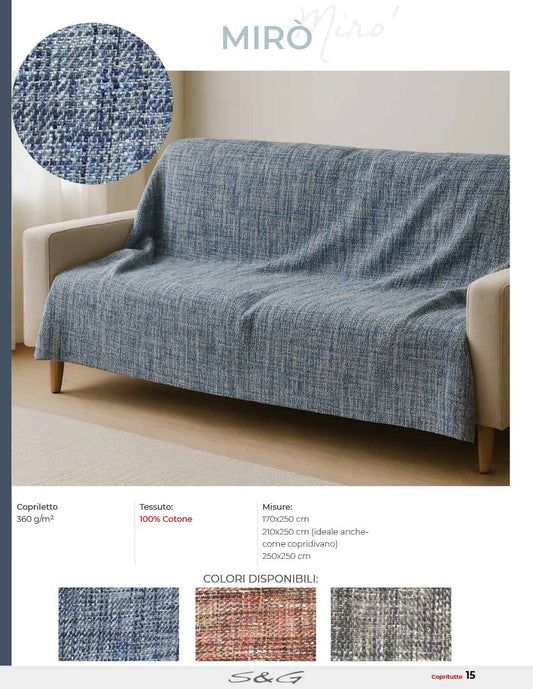 Copriletto e Copritutto misura singola e matrimoniale 100% cotone Sghome