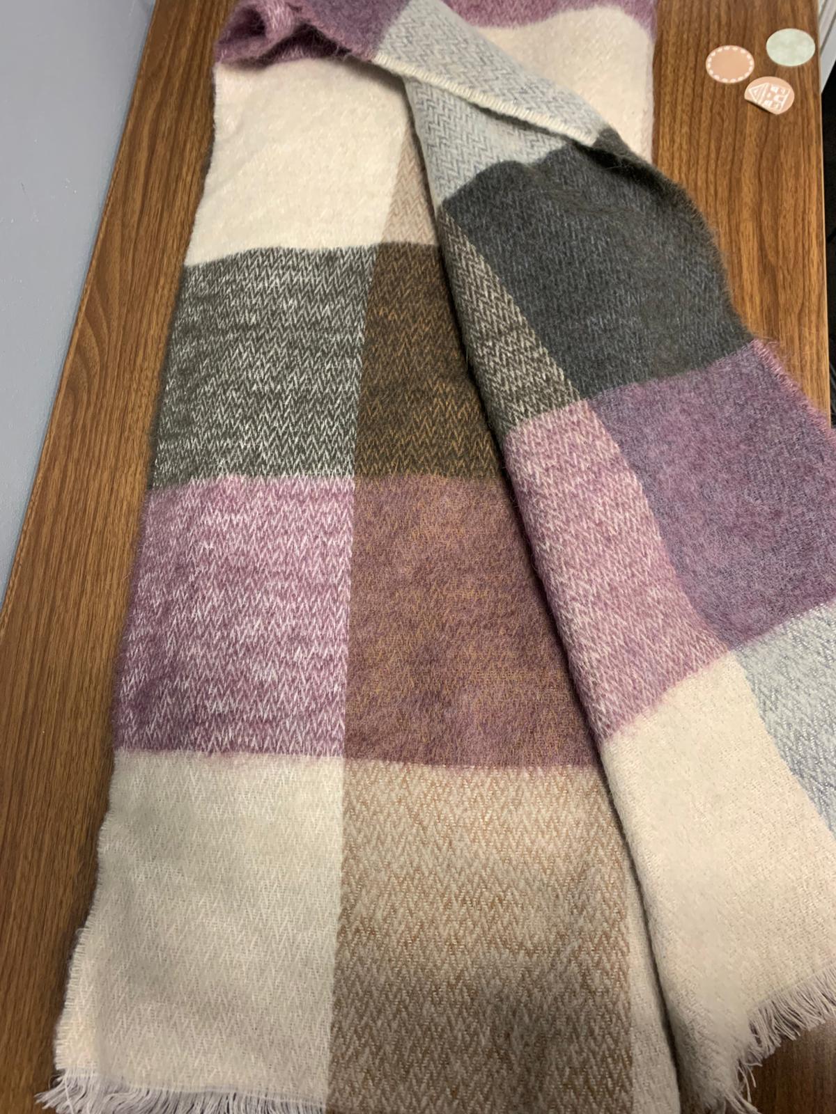 Plaid Sofia Toscano  home luxury design 180x140 Lana e Mohair